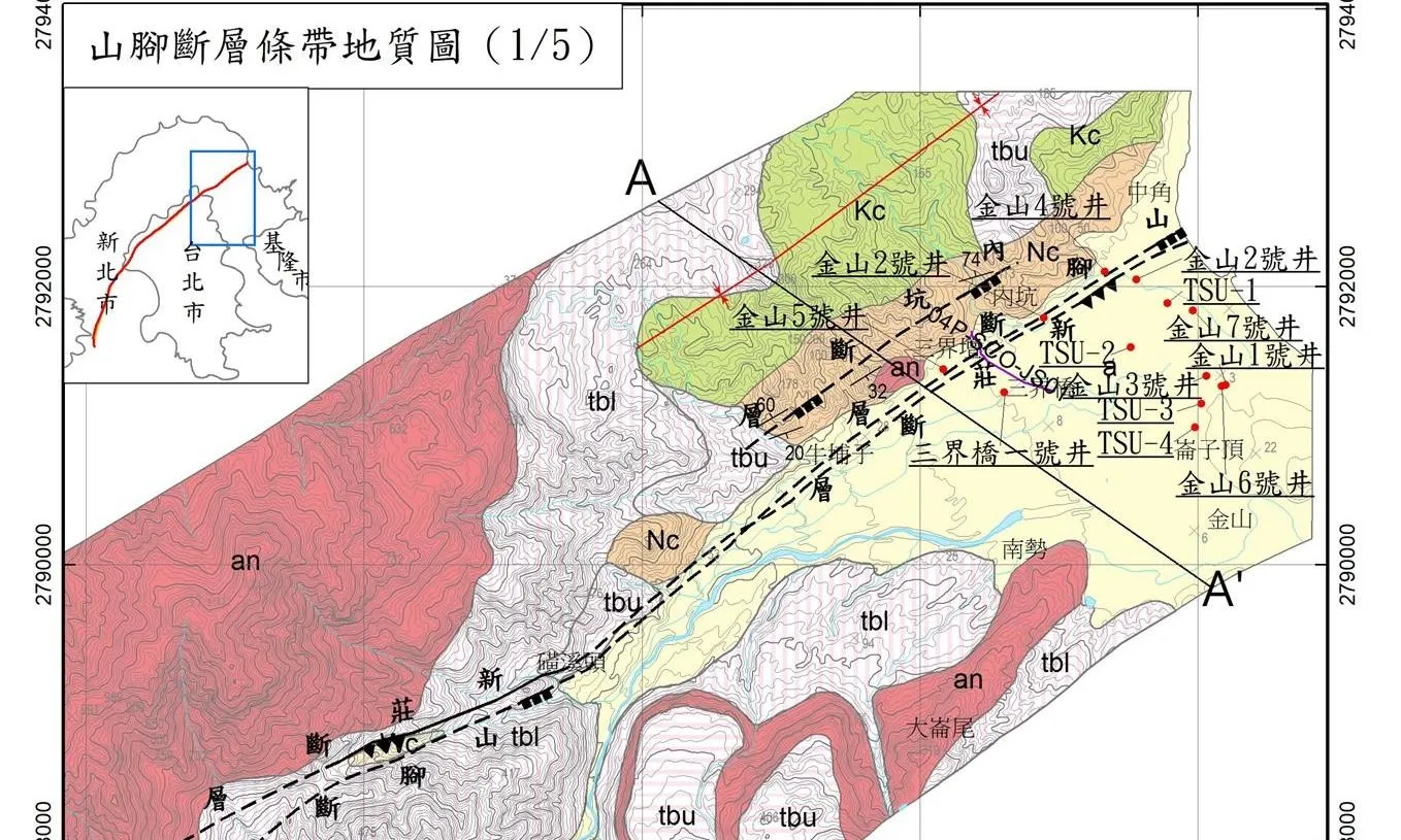 不只1條山腳斷層！研究報告：貫穿北台灣有「五大斷層」